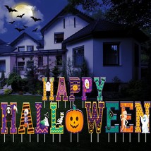 14 Pieces Happy Halloween Yard Signs Large Halloween Outdoor Lawn Sign Halloween - £40.11 GBP