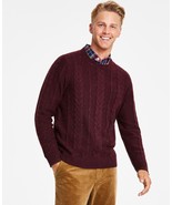 Nautica Men&#39;s Cable Knit Pullover Crewneck Sweater - Shipwreck Burgundy ... - $45.89 CAD