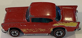 Hot Wheels Redline 57 Chevy Flying Colors Hong Kong 1976 Red - £55.57 GBP