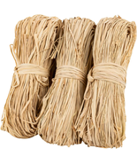 Natural Raffia Ribbon - 3PCS Raffia Straw for Florist Bouquets Decoratio... - $221.44 MXN