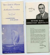 1959 Connecticut Brochures Mystic Seaport Newspaper and Turnpike Postcards Lot  - £17.12 GBP