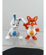 2 Kinder Egg Ferrero Surprise Toy Lot Snap together Rabbit And Fox Wolf ... - €6,23 EUR