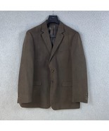 Andrew Fezza Mens Blazer 48R Brown Sport Coat Lined 2Button Suit Jacket ... - $29.68