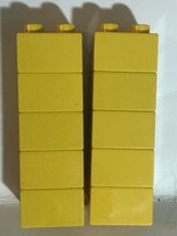 Lego Duplo 2x2 Lot Of 10 Thin Pieces Parts Yellow - $6.92