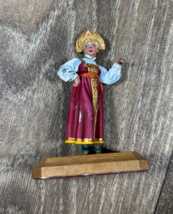 Saint Petersburg Russia SPHERE Metal Figurine Doll Woman in Traditional ... - $29.99