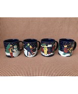 Vintage Lillian Vernon 1989 Christmas Winter Wonderland Snowman Mugs, Se... - $61.74 CAD