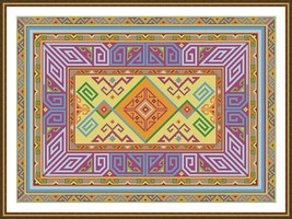 Large Antique Rug Rectangular Shape Motif 3 Counted Cross Stitch Pattern... - £5.11 GBP