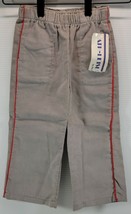 AJ) Vintage Healthtex Boys Gray Red Corduroy Pants Size 3T Cotton Polyester - £15.50 GBP