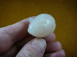 (Y-MOU-552) plump little PINK quartz Roly Poly Mouse Mice gemstone STONE... - $14.01