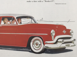 1950s Red GM Oldsmobile Super 88 4-Door Sedan Advertising Print Ad 10&quot; x... - £10.95 GBP