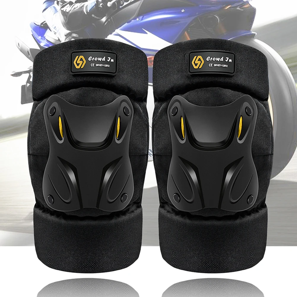 1 Pair Knee Elbow Protection Pads Shock Absorption Keep Warm Motorcycle Knee - £10.90 GBP