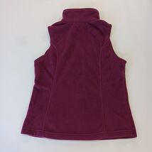 Columbia Sportswear WL1023 Women's Red Full Zip Fleece Benton Springs Vest Sz M image 2