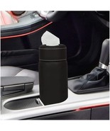 Cylinder Tissue Box PU Leather Round 50 Plus Tissues Container for Car C... - $48.54