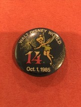 Vintage 14th Birthday Oct 1, 1985 Button Tinkerbell Pixie Dust RARE Disn... - £7.78 GBP