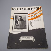 Vintage Sheet Music, Dear Old Western Skies by Gene Autry, Calumet 1934 - $14.52