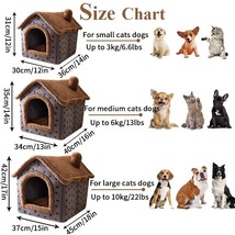 Foldable Cat Bed Pet Dog House Winter Cat Villa Sleep Kennel Removable Warm Nest - £57.34 GBP+