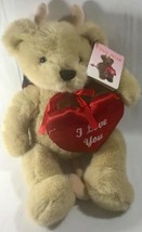 Valentines Teddy Bear Devil Bear I Love You Kids of America Brown Plush 1999 18&quot; - £19.15 GBP