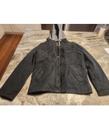 Levi&#39;s Washed Cotton Hooded Military Style Quilted Jacket Coat SIZE SMALL - $133.98 CAD