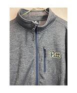 Pitt Panthers Jacket Mens Gray Full Zip Mock Neck NCAA Sports Zip Pocket... - $454.20 MXN