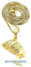 Nefertiti Egyptian Queen of the Nile Pendant with 24 Inch Long Box Link ... - $15.23+