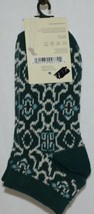 Simply Noelle Dark Green Teal White Ankle Socks One Size Fits Most image 2