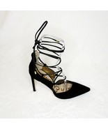 Sam Edelman Suede Dayna D&#39;Orsay Lace Up Black Stiletto Heels size 6 - $36.43