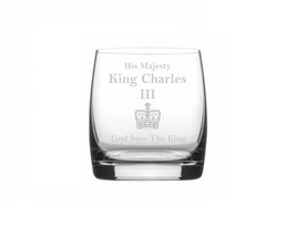 His Majesty King Charles III God Save The King Wine Glass, Royal Memorabilia, Ro - £15.87 GBP+