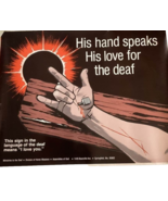 Poster Jesus ILY ASL Cross Resurrection Hand Speaks Love Deaf Assembly G... - $54.24 CAD