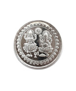 Puro Moneda de Plata 999 Bis Grabado Laxmi Ganesha - $28.09