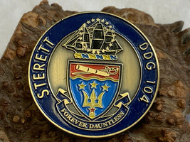 2007 Sterett DDG 104 Bath Iron Works Christening Challenge Coin Token Medal  - £23.93 GBP