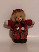 Vintage Christmas Clown Doll with Porcelain head Handpainted 5&quot; Tall - £11.00 GBP