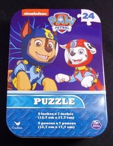 Paw Patrol in Space mini puzzle in collector tin 24 pcs New Sealed - $4.00