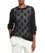 NWT $2K BRUNELLO CUCINELLI Sweater 2 piece crepe de chine pointelle-knit... - £551.53 GBP