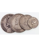 1904-1930 Panama Silver Coin  Lot of 4  KM# 4, 10.1, 11.1, 12.1, 13 - $1,222.90 MXN