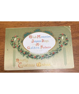 Vintage Christmas Greetings Postcard Hearty Wishes Postmarked 1911 - £6.67 GBP