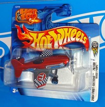 Hot Wheels 2004 Short Card First Editions #76 Madd Propz Airplane Mtflk Red - $4.00