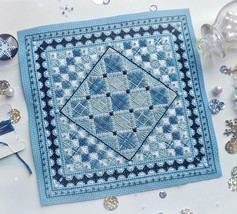 Blue Ornament Cross Stitch Geomtery pdf pattern - Ornament Cushion Embro... - £3.66 GBP