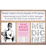 Fuck Breast Cancer activity book for adults with 50 cancer related adult... - $3.00
