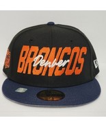 New Era 59Fifty NFL Denver Broncos On Field Hat Size 7 1/8 Fitted Cap Bl... - £27.25 GBP