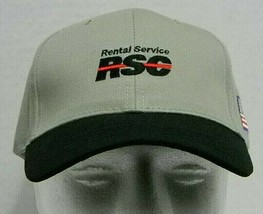 RSC Equipment Rental Embroidered Baseball Hat  Adjustable Cap Tan/Black - £7.46 GBP