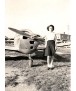 1930s Photograph Young Lady With A Propeller Plan - $27.16 CAD