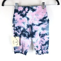 Electric &amp; Rose Womens Bike Shorts Activewear Tie Dye Stretch Pink XS - £18.81 GBP