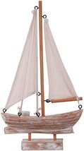 Wood Boat Nautical Themed Home Decorating Toy Figure Decorative Ornament  - £11.26 GBP