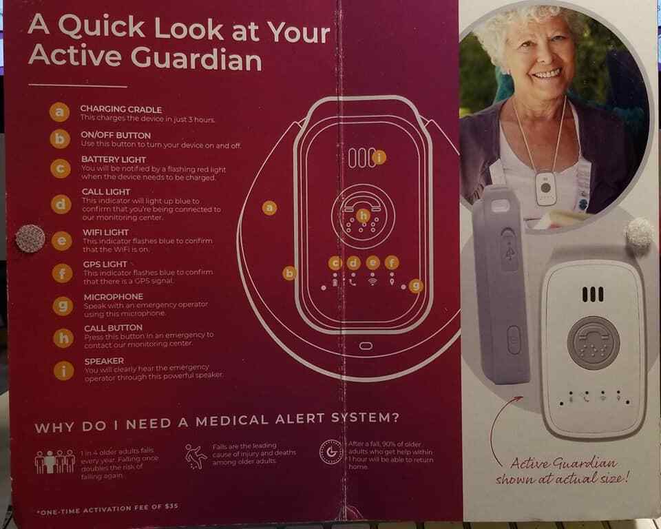 Medical Guardian - Active Guardian Medical Alert System - white (LOC BK-BD) Item image 3