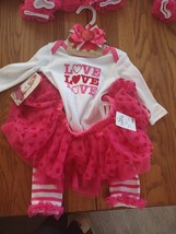 3 Month 4 Piece Baby Valentine&#39;s Day Outfit - £22.03 GBP