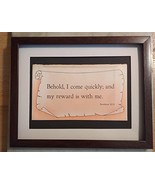 Bible Verse Wall Decor - Ephemera Wall Art - Behold I Come Quickly, And ... - $203.51 MXN