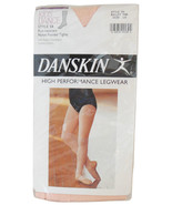 Danskin Kids Dance Footed Tights Sz L Ballet Pink Elastic Waist Cotton C... - £8.29 GBP