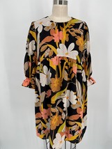 NWT Who What Wear Gouache Floral Print Dress Sz S Multicolor 1/2 Puff Sl... - £11.87 GBP