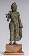Antigüedad de Indonesia Estilo Javanés Standing Protección Estatua de Buda - - £2,043.72 GBP