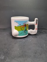 Golfing Ceramic Coffee Mug, 3D Golf Ball Club Handle, Vtg Golf Cup, Golf... - $16.11 CAD